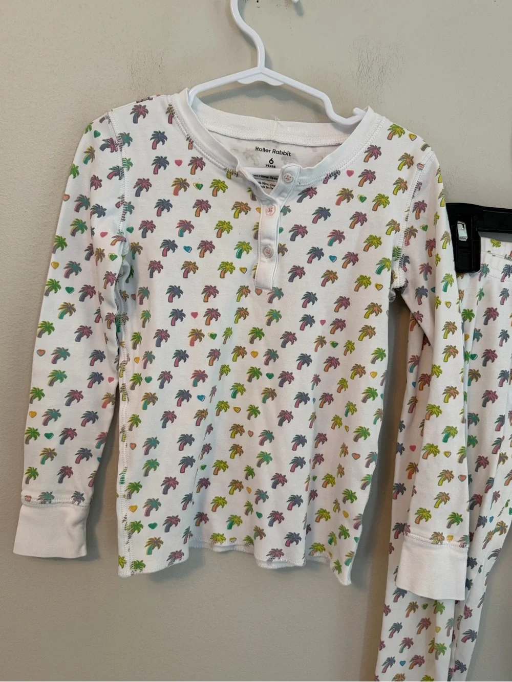 Roller Rabbit Colorful Palm Tree Print Pajama Set